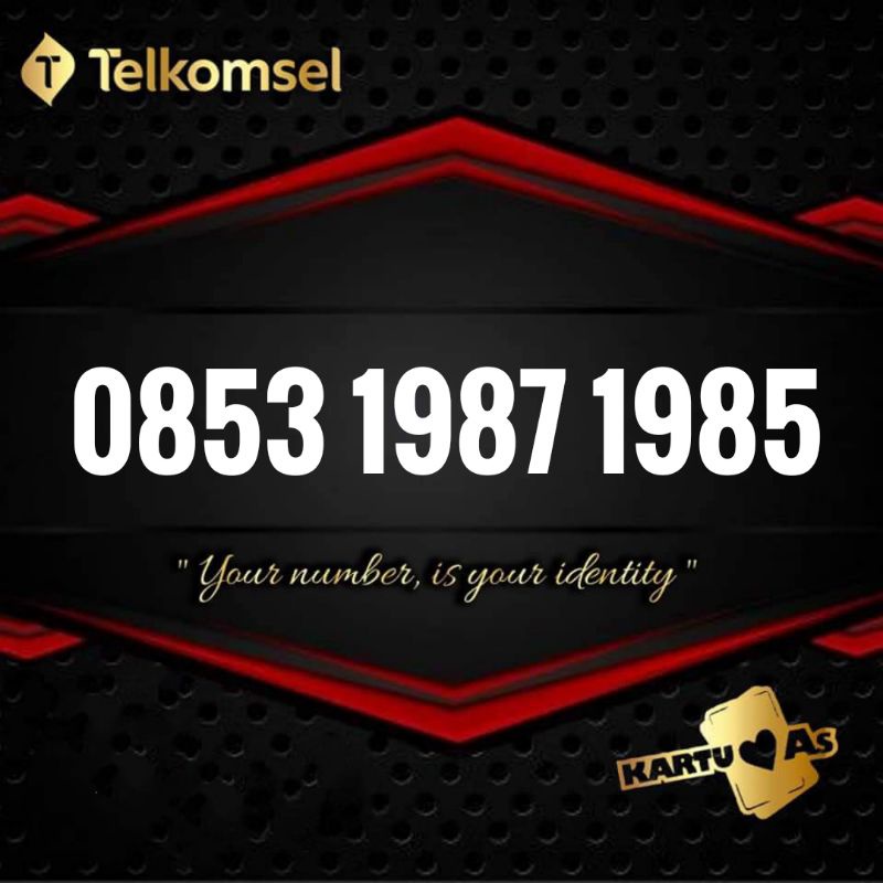 Kartu perdana nomor cantik telkomsel AS 4G LTE dobel tahun 1987 1985