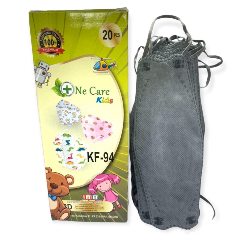 Masker Anak KF94 4Ply OneCare 4D Evo Stereoscopic Fish Premium Quality