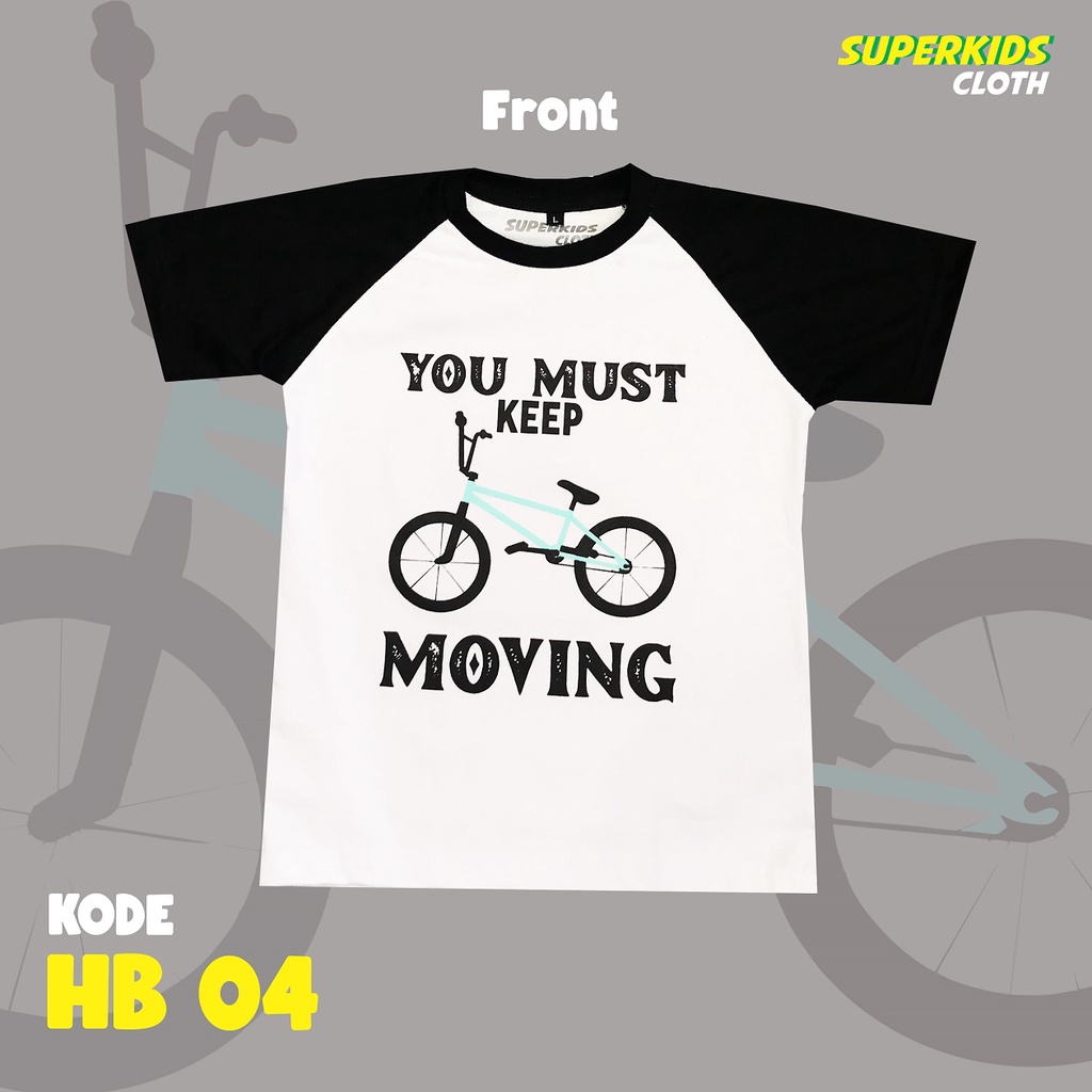 KAOS ANAK LAKI LAKI MURAH LENGAN PENDEK TERBARU MOTIF SEPEDA BRAND SUPERKIDSCLOTH 1 - 11 TAHUN