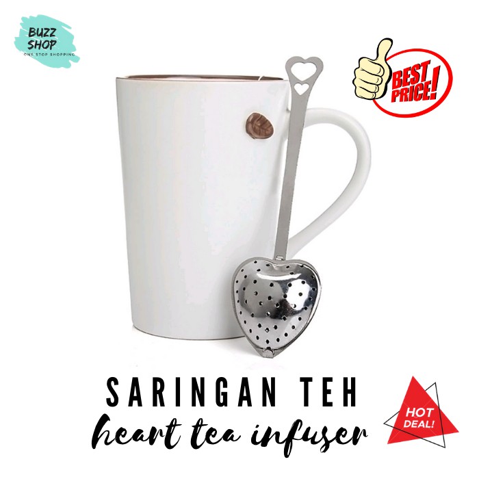 Sendok Saringan Teh / Heart Tea Infuser Stainless