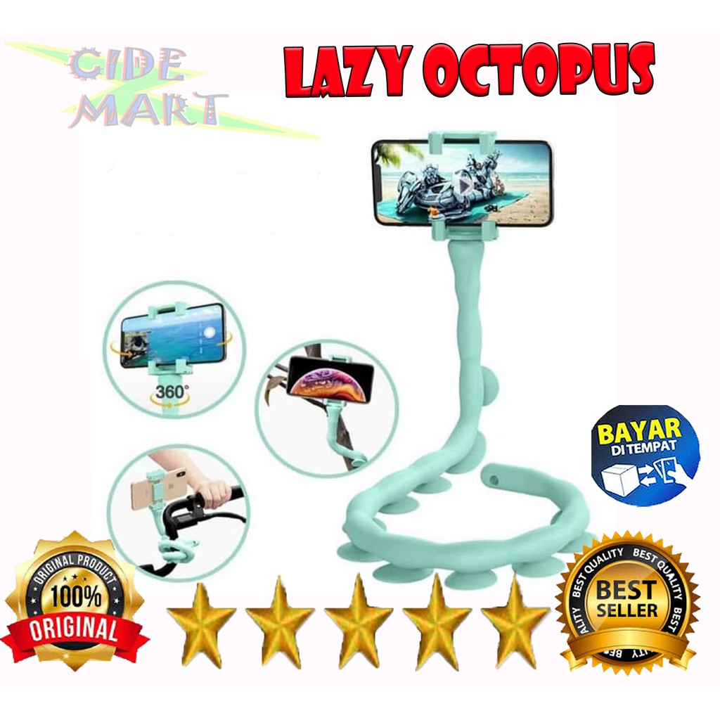 OCTOPUS FLEXIBLE HOLDER LAZYPOD WORN LAZY MOBILE CELL PHONE HOLDER / LAZYNECK / LAZY OCTOPUS