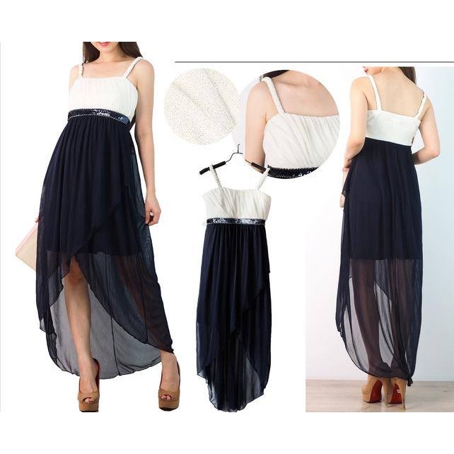 BRANDED DRESS ENFOCUS STUDIO DRESS (HIGH LOW WHITE)