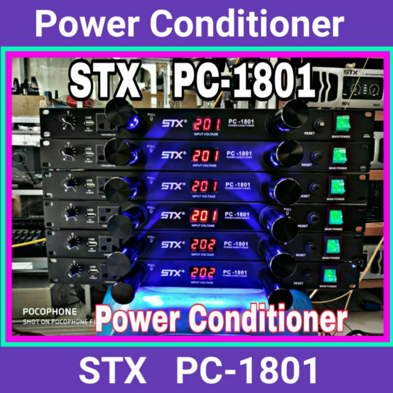 Power conditioner stx pc 1801 original STX  pc1801 digital display plus lampu