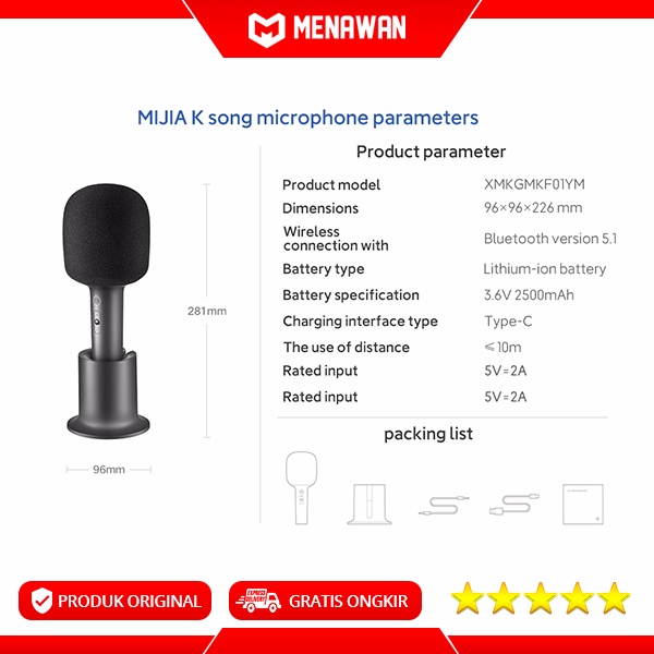 Xiaomi Mijia K-Song Wireless Bluetooth Microphone KTV Karaoke Original