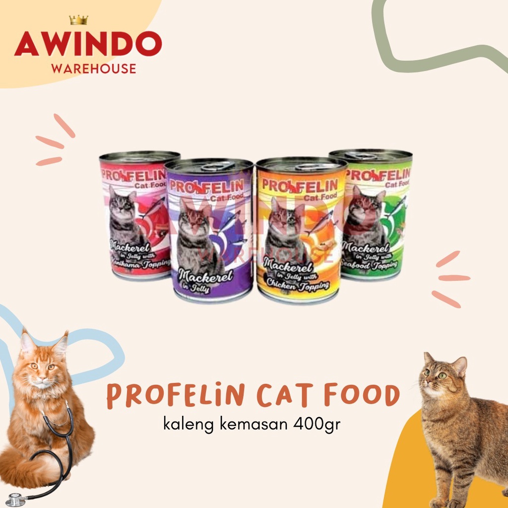 PROFELIN KALENG 400GR - Makanan Basah Kucing Kaleng Wet Cat Food 400gr