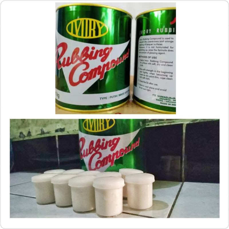 KOMPON PUTIH PENGHILANG BARET KOMPON RUBING COMPON BODY MOTOR MOBIL BARET/ASPAL/BUSAM/KUSAM