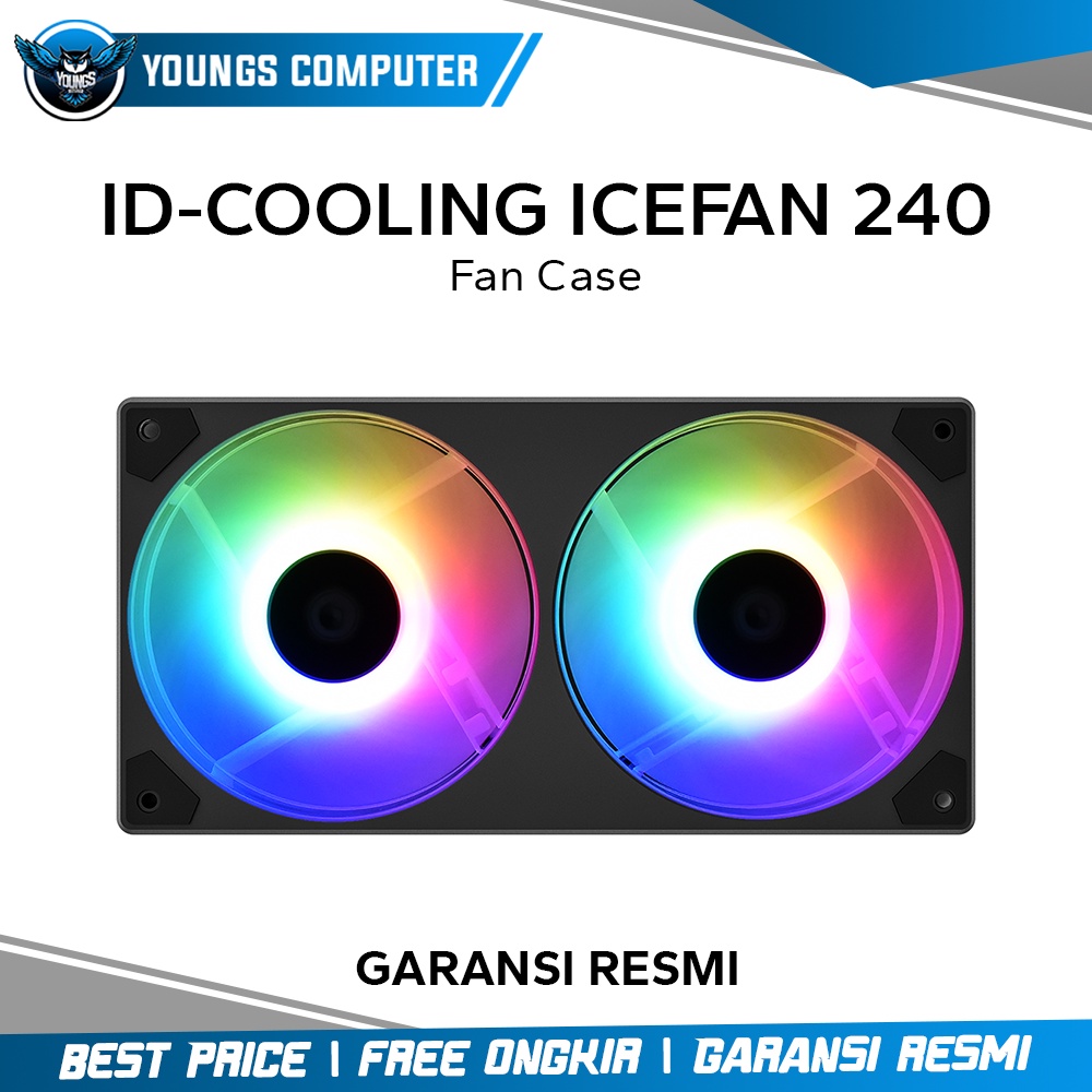 ID-Cooling ICEFAN 240 ARGB BLACK - 240mm Addressable LED Sync PWM Fan