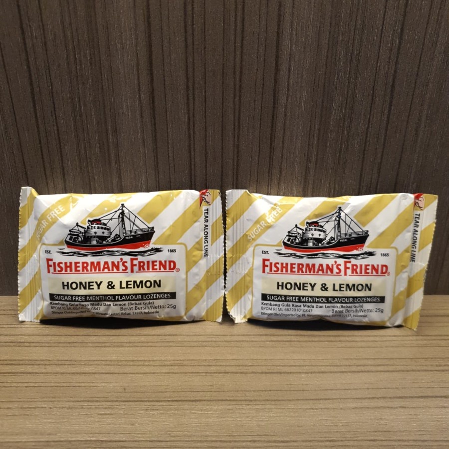 

Permen Fisherman's Friend Honey & Lemon Sugar Free Menthol Lozenges
