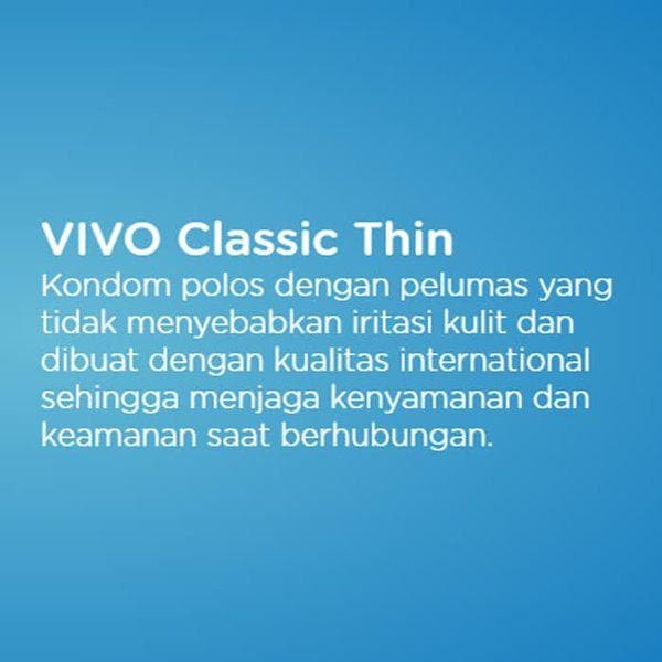 BPOM KONDOM VIVO CLASSIC THIN ISI 3 DAN12 / SENSITIF VIVO CONDOM / SYE