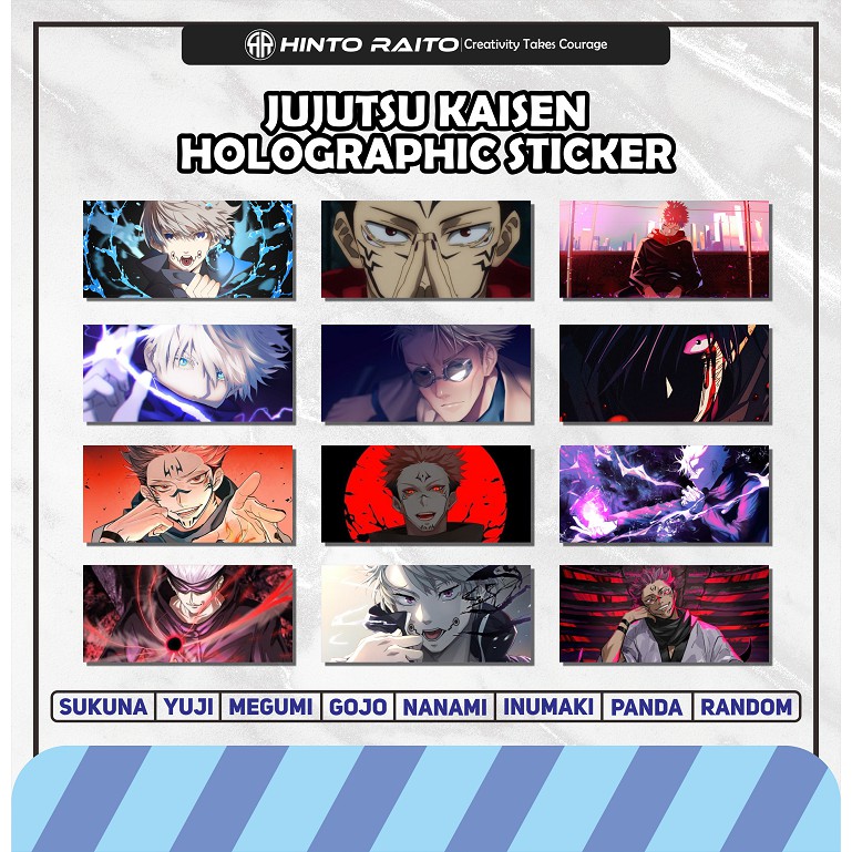 Jujutsu Kaisen Holographic Stickers - Sticker Anime Slap Hologram