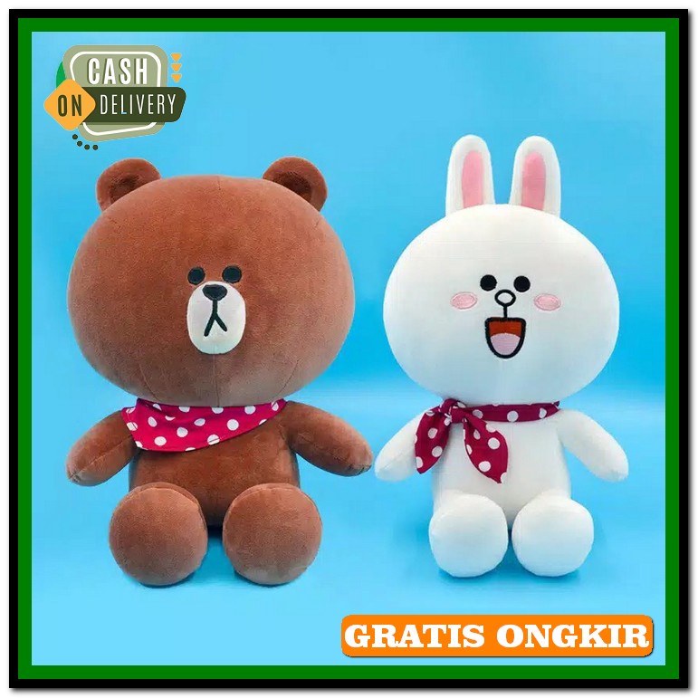 Boneka Line Empuk Trendy Lucu Kekinian Murah Premium Jumbo Import Empuk Ter Terbaru  Boneka Brown Da