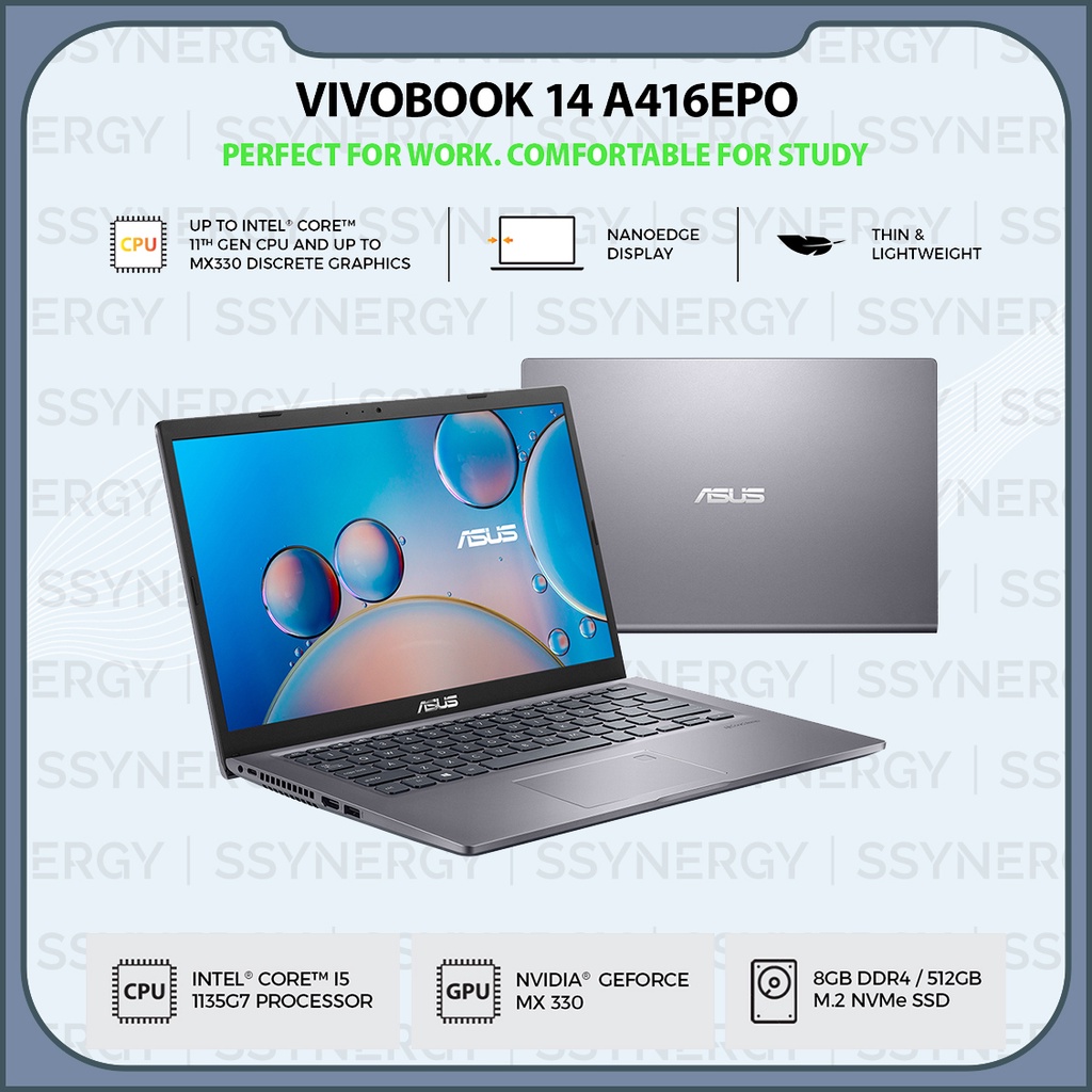 Asus A416EPO vips551 vips552 | i5 1135G7 8GB 512ssd MX330 2GB +OHS