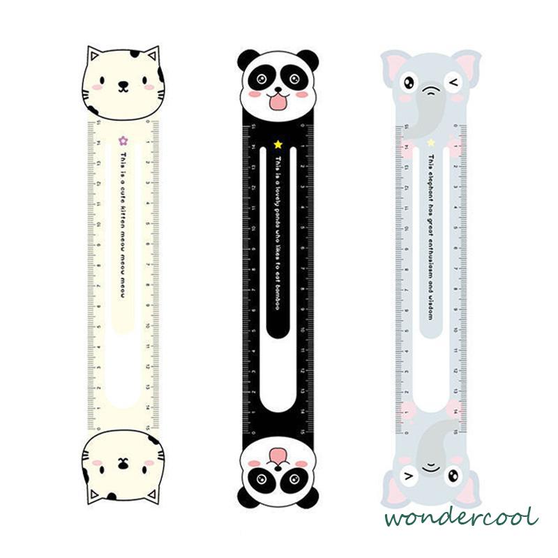 Penguasa Kreatif Skala 15 Cm Lucu Kartun Magnetik Lembut Penggaris Zodiak Bookmark Alat Tulis Siswa-Won