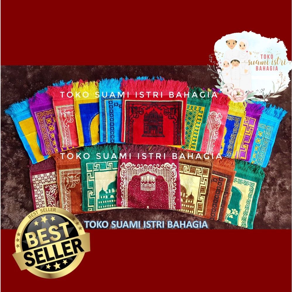 Sajadah Izmir Grade A +- 35 x 55 Cm / 60 Cm  Turki Kepala Dewasa Anak Travel Tebal Bulu Timbul Halus