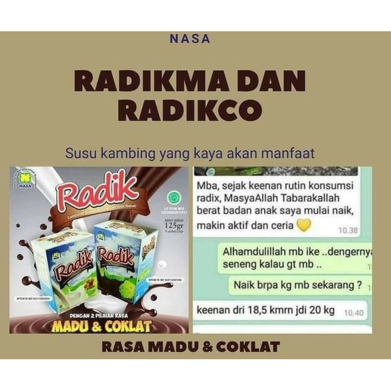 

SUSU RADIK MADU. SUSU RADIK COKLAT