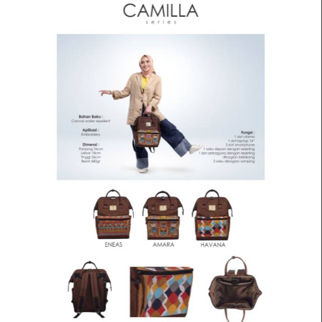 Tas punggung Camilla  Series Mudagaya