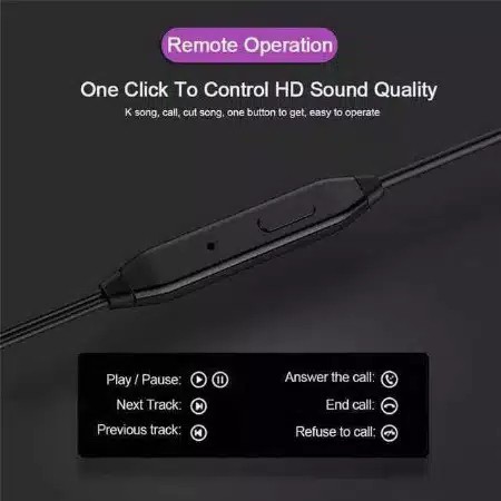 Headset -Earphone - Handsfree D21 Superbass Earbud Karet Jack 3.5mm-2
