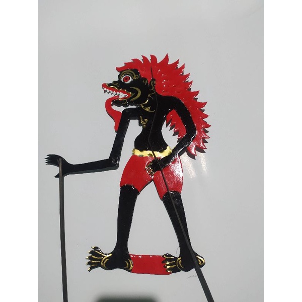 wayang kulit kertas jin setan hitam ,tinggi -+38cm,,