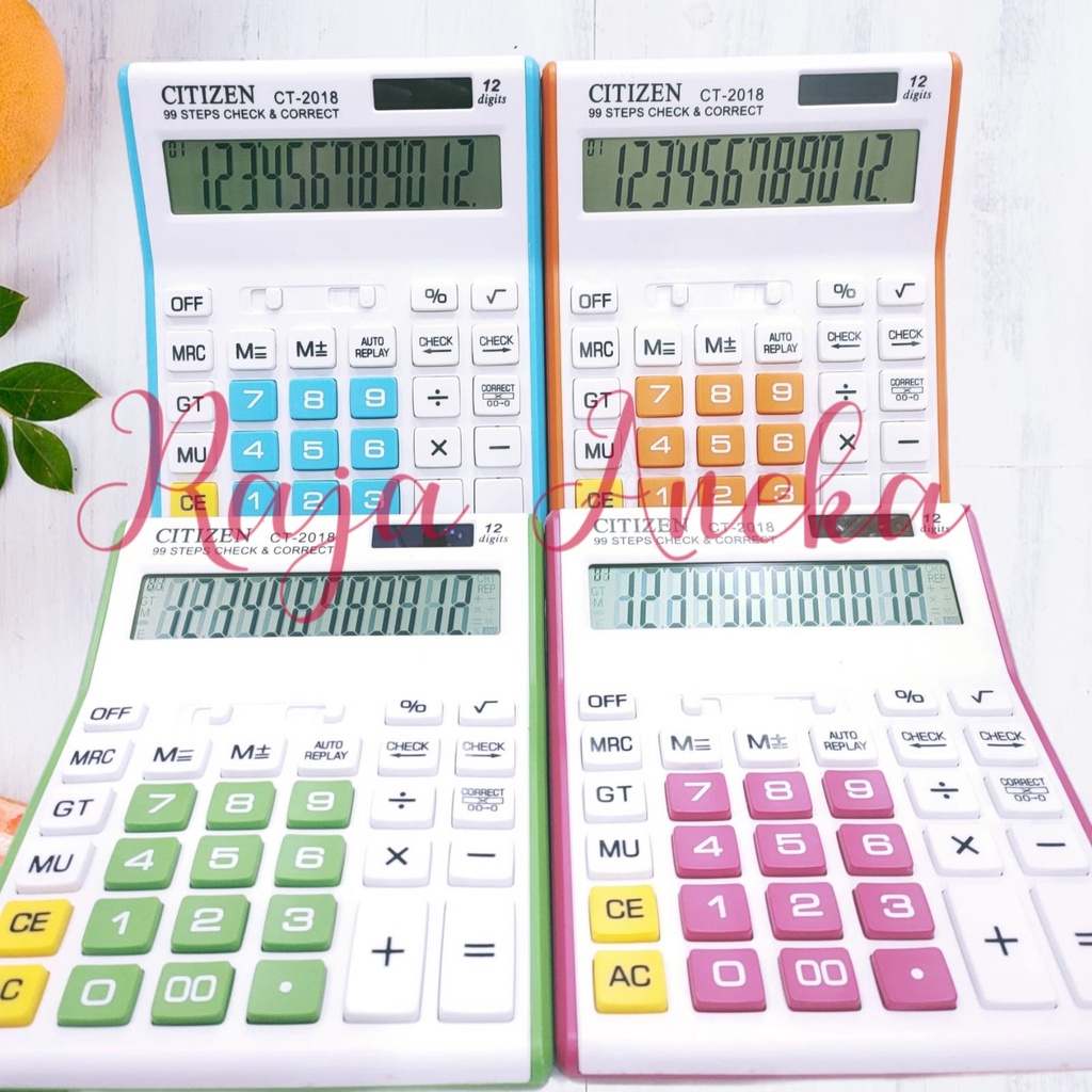 

Kalkulator Citizen 2018 Warna CT-2018 KALKULATOR MEJA DAGANG BESAR CALCULATOR
