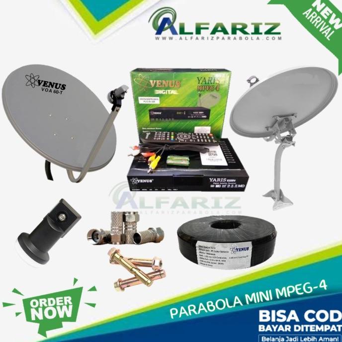 paket lengkap parabola mini ninmedia venus 60cm