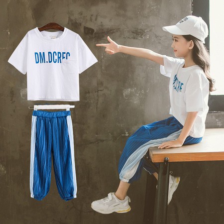 [Brandedbaby] 4-9T SETELAN CASUAL ANAK PEREMPUAN IMPORT BIRU/UNGU (IMP-1821)