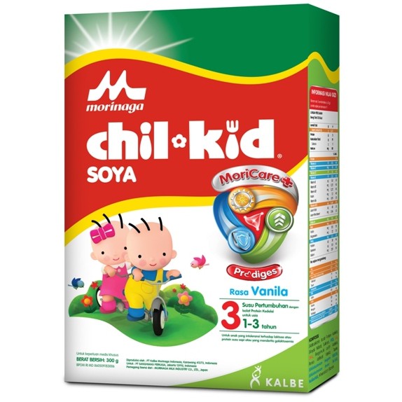 Morinaga 300gr Chil Kid Soya 3 Rasa Vanila 300gr Susu Kedelai Vanilla Susu Formula Anak Usia 1-3tahun Childkid Chil-Kid