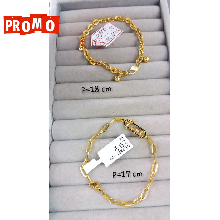 Gelang kadar 375/8k fashion murah promo wanita dewasa variasi love