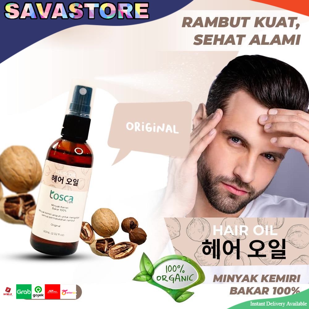 TOSCA HAIR OIL ATASI RONTOK RAMBUT MINYAK KEMIRI BAKAR 60ML