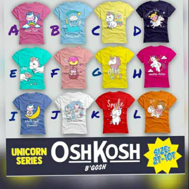  kaos  oshkosh unicorn  series kaos  anak  cewek PART 2 