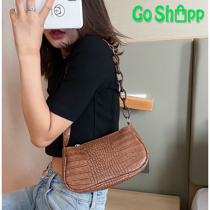 Shoulder Bag Mini Croco Fashion Wanita Terbaru - Tas Fashion Import - Tas Bahu Import [SL45]