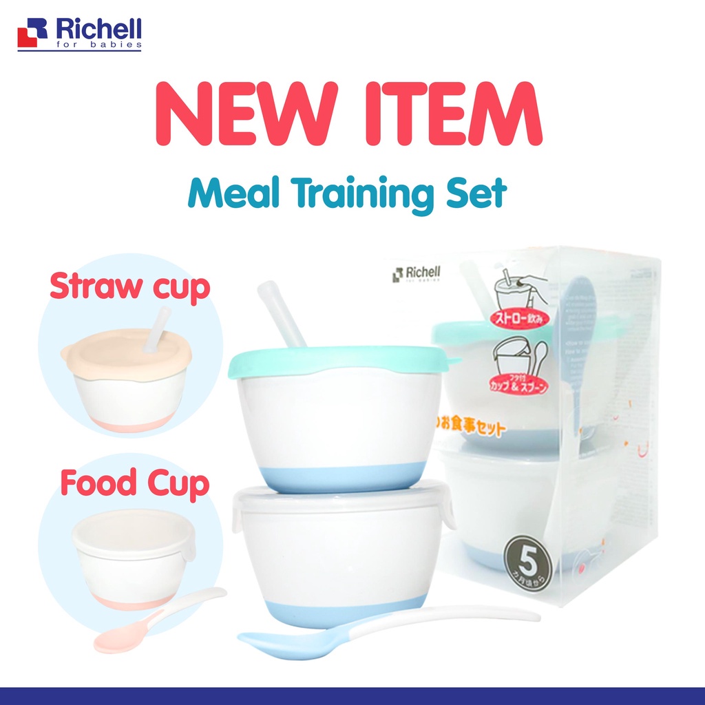 Richell AQ Straw Training Mug R / AQ cup De Mug / Aqulea Early-Age Straw Training Mug - Training Cup 150ml