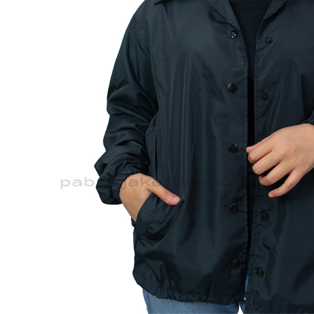 JACKET Coach BASIC HITAM II Jaket Coach Polos II jaket  Windbreakers model TRENDY