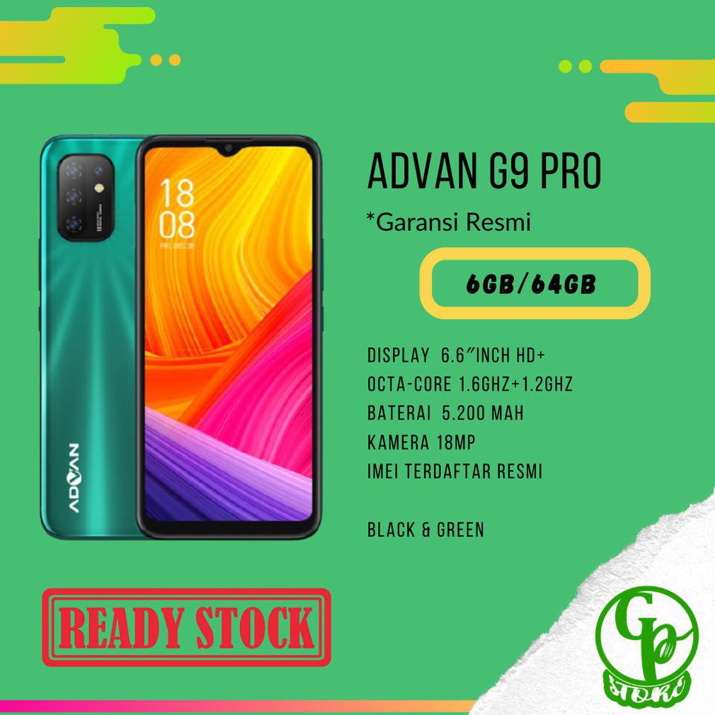 ✨ BISA COD✨ Advan G9 Pro 6/64 RAM 6GB ROM 64GB 6GB/64GB Garansi Resmi KOMPLIT Kode 540