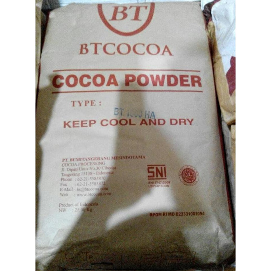 

Coklat bubuk BT COCOA / JAVA dark classic 1000 HA 1 KG atau 25 KG SAK
