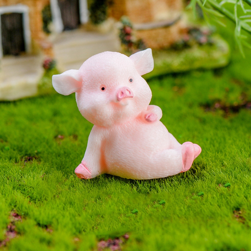 Miniatur Babi Bahan Resin Untuk Aksesoris Rumah Boneka