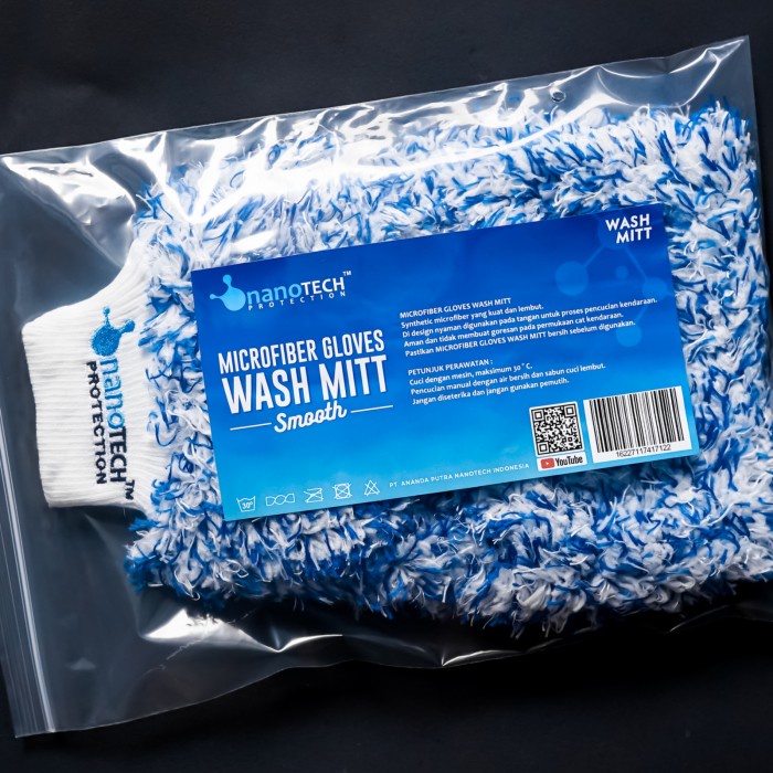 Nanotech Wash Mitt Microfibrer Gloves / Sarung Tangan Cuci Wash Wax