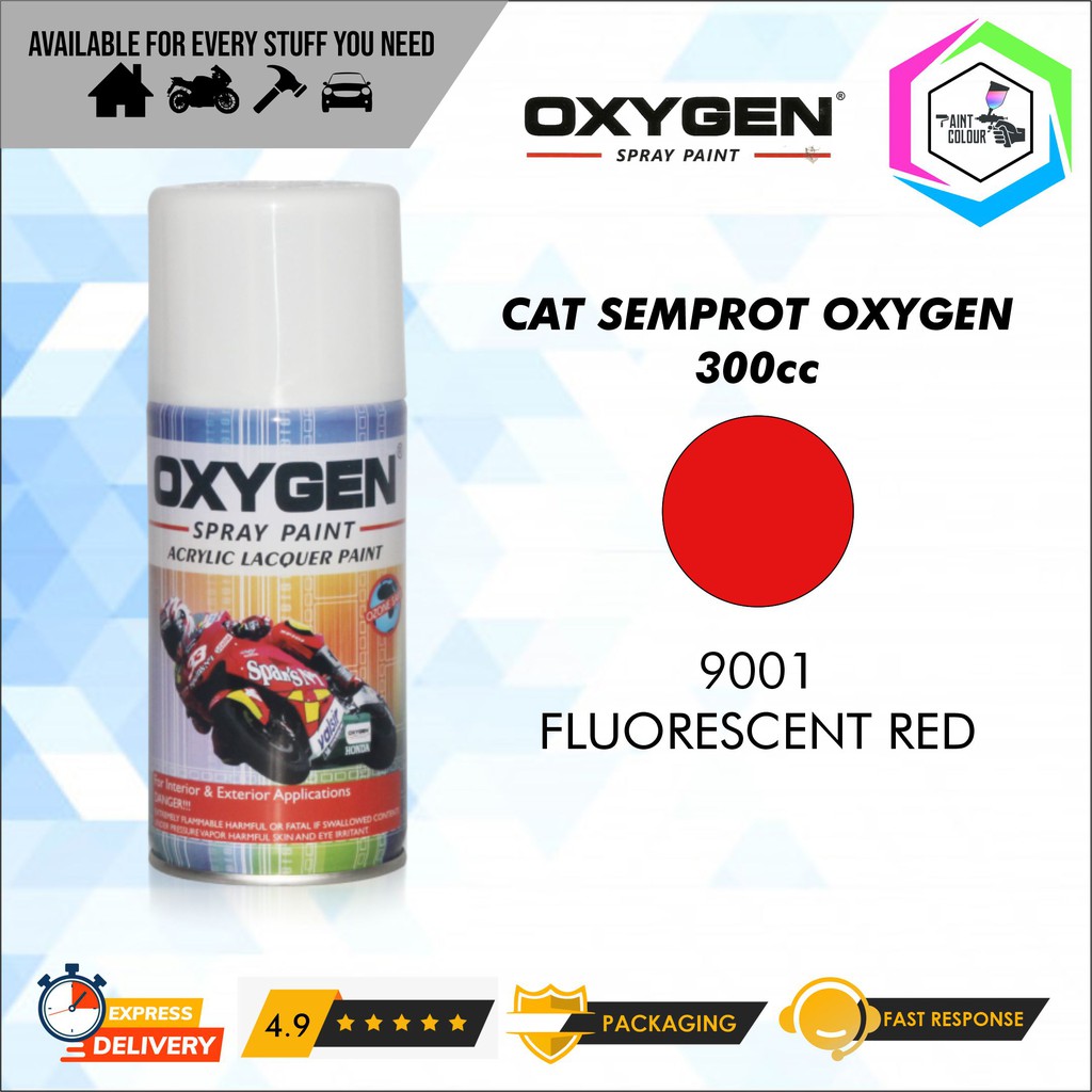 Cat Semprot / Pylox OXYGEN - 9001  Fluorescent Red