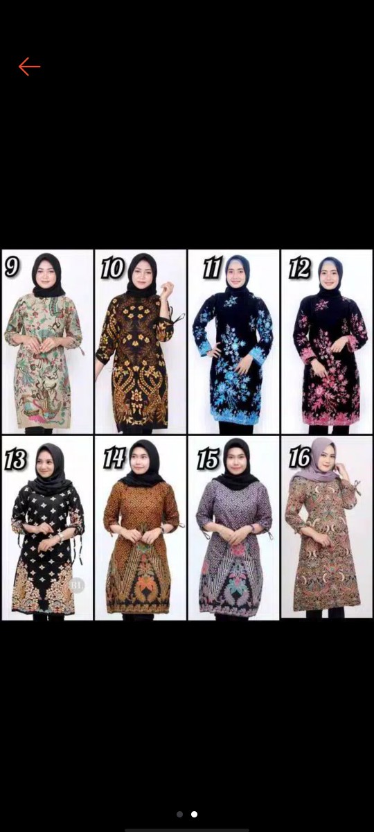 Terlaris Tunik Batik New Dres Populer Kolage 16 Produk
