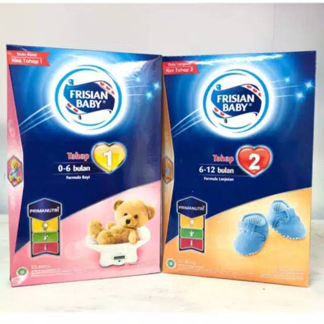 Frisian baby susu bayi TAHAP 1 ( 0-6 BULAN )  /  TAHAP 2 ( 6 - 12 BULAN )  800gr