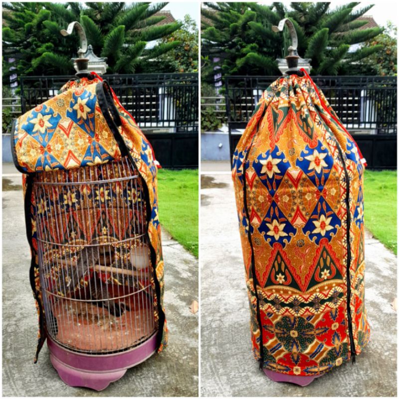 krodong batik, kerodong kandang kapsul, krodong Lovebird batik 2 resleting