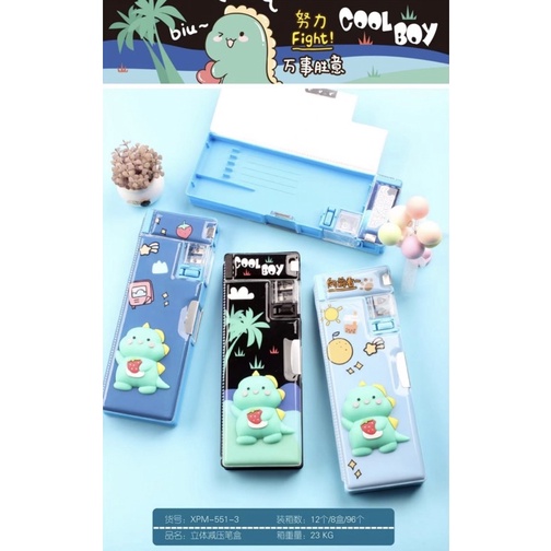 

pencil case magnet squishy motif dinosaurus satuan