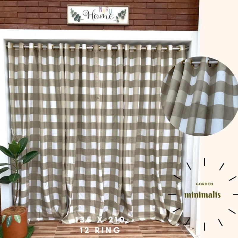 Gorden smokring 12ring pintu/gorden jendela/gorden smokring/gorden katun