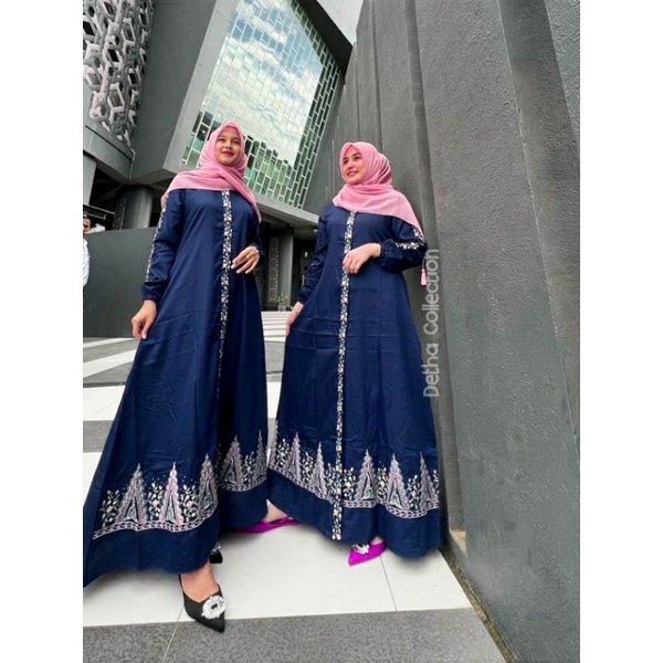 (Bisa COD) Gamis Bordir Premium/Gamis Bordir Motif Pintu Aceh/Gamis Bordir Reubong Aceh/Gamis Lebara