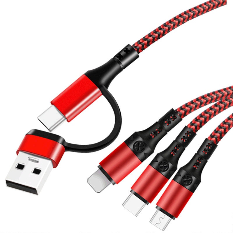 VIVI   Type C to USB C/Micro USB/Light-ning Charge Cable for huawei Smartphones 5 in1