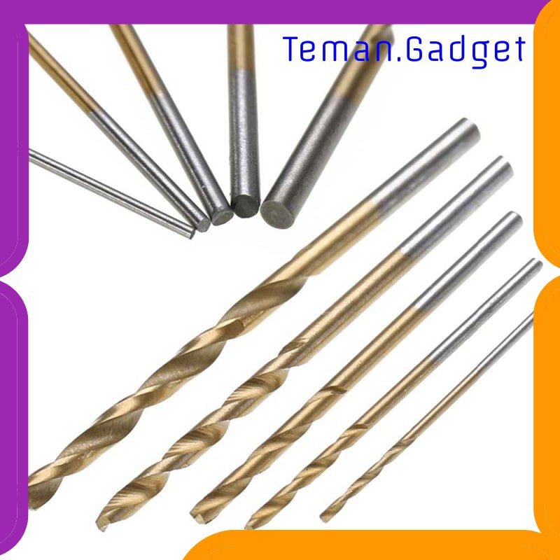 TG-DE175 Mata Bor Power Drill Bits Titanium Coated 50PCS