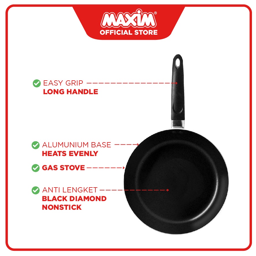 Maxim Image Wajan Teflon Anti Lengket 26cm Frypan