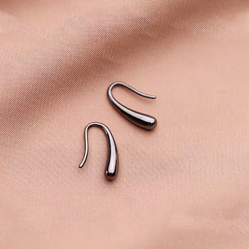 Anting Silver Needle 999 Warna Hitam Gaya Korea Untuk Pelajar