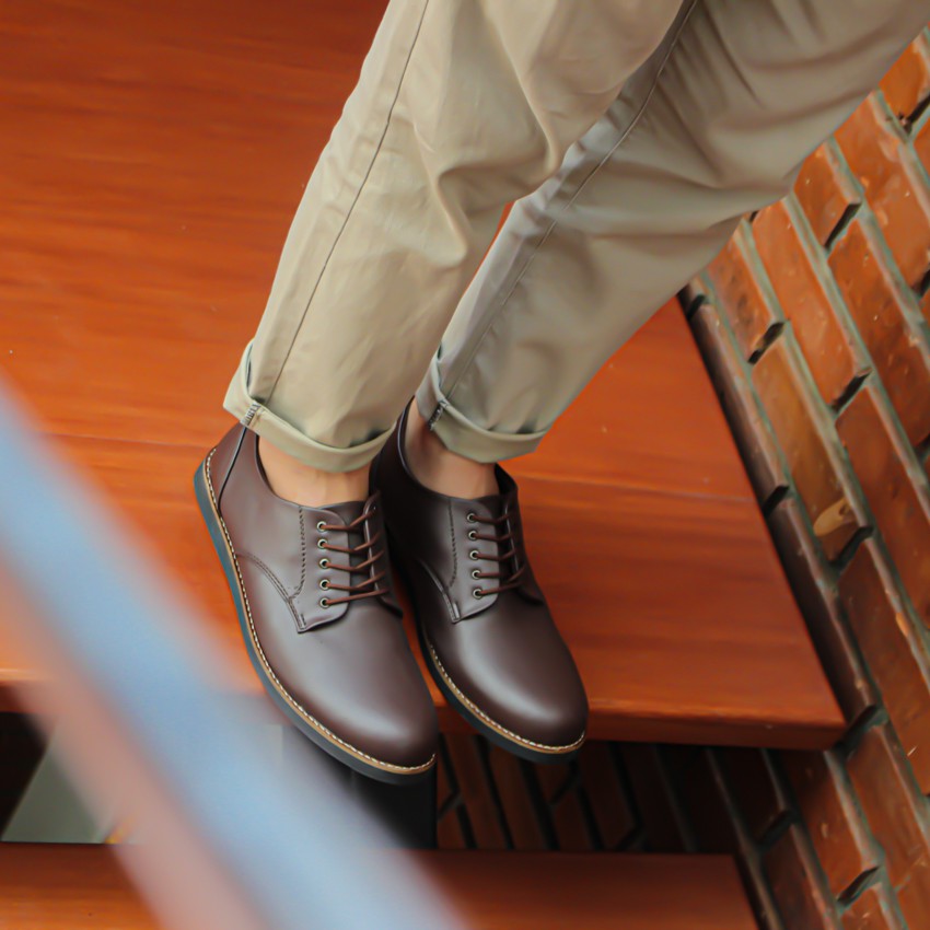 Shawn Brown | Sepatu Pantofel Kantor Pria Cowok Men Laces Oxford Footwear Original | FORIND Lvnatica