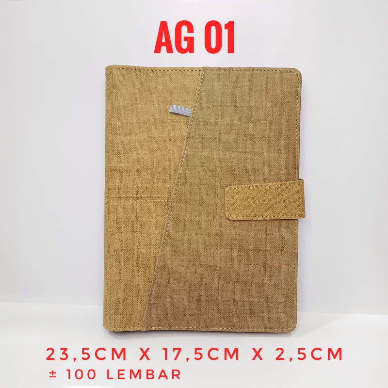 Ag 01, Agenda kulit binder, agenda binder, block note binder, notes binder, agenda souvenir binder, agenda terbaru