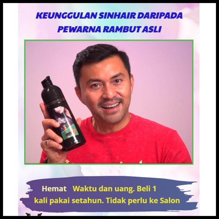 Shampoo - Sin Hair - Menghitamkan Uban, Mengatasi Rontok & Ketombe